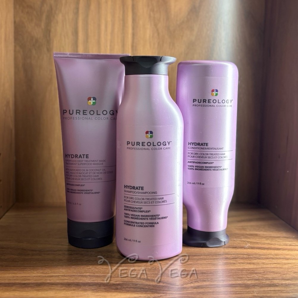 Pureology Hydrate shampoo, conditioner, mask