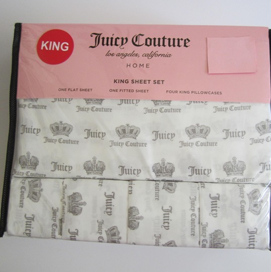 Juicy Couture Crown King Sheet Set White