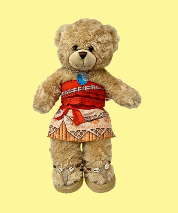 Build a Bear Workshop Disney Moana 2 Piece Outfit & Seashell Sandals