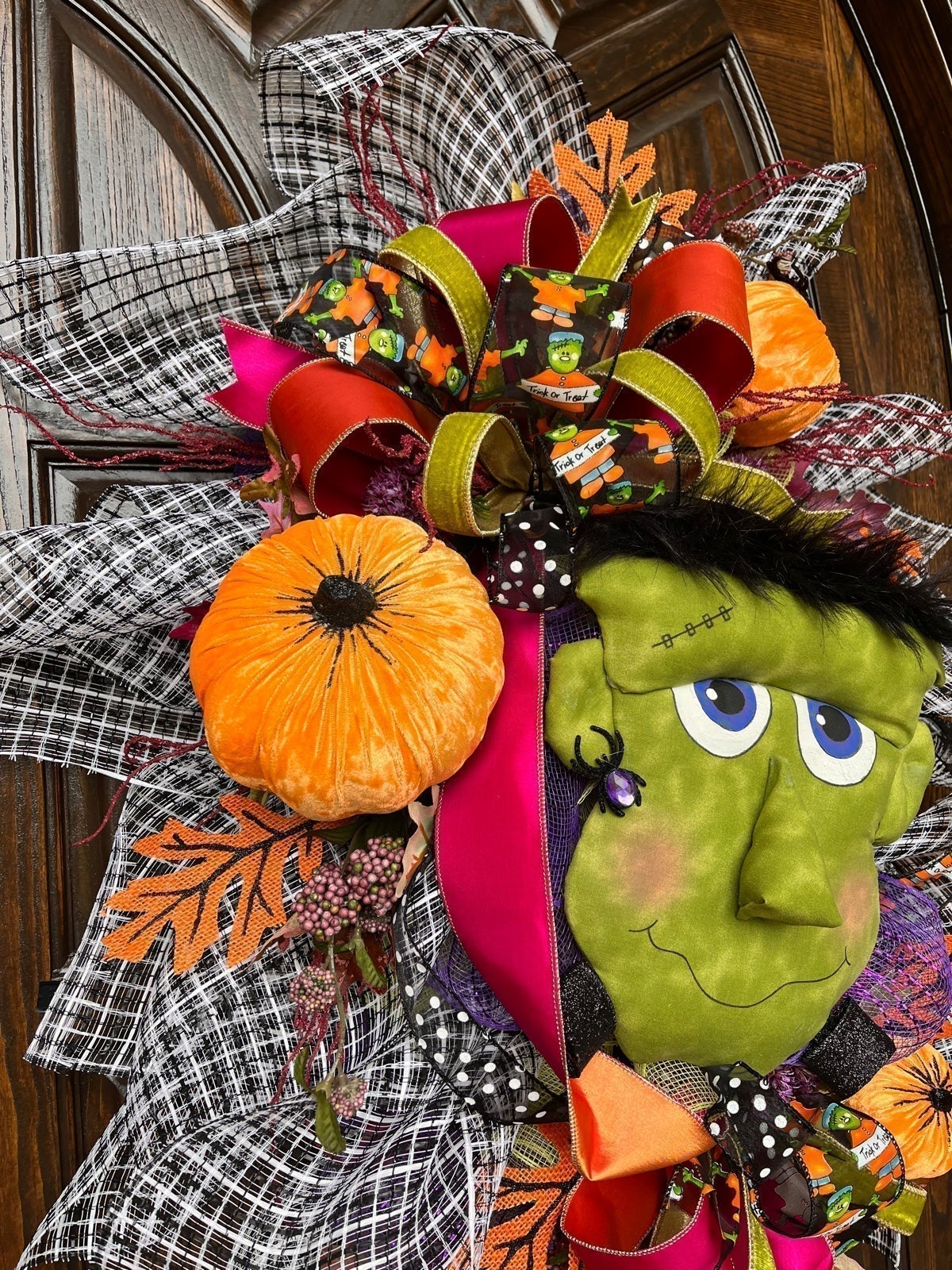 Halloween Frankenstein Wreath / Swag Hanger