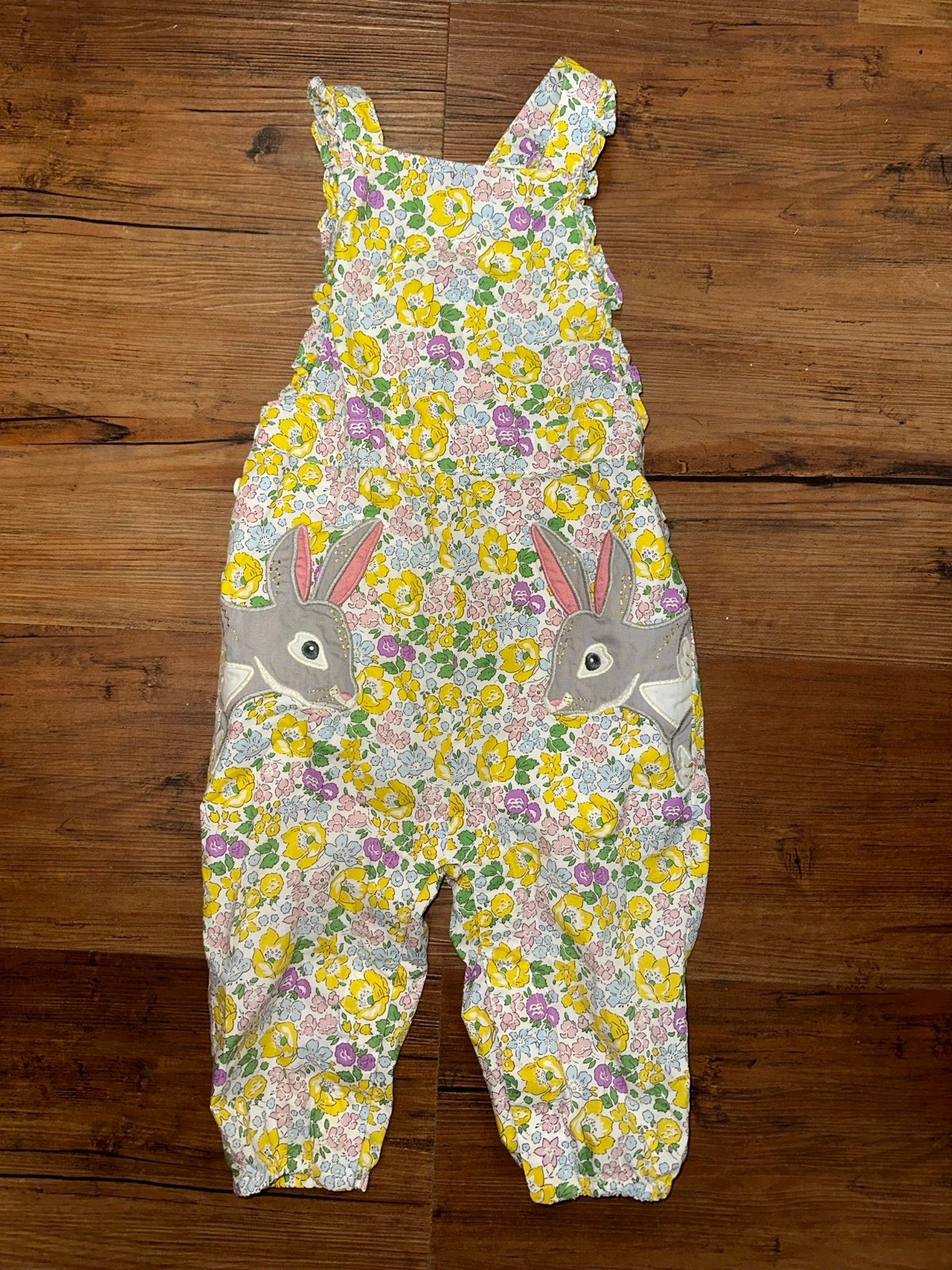 Mini Boden 12-18m Floral Bunny Jumpsuit