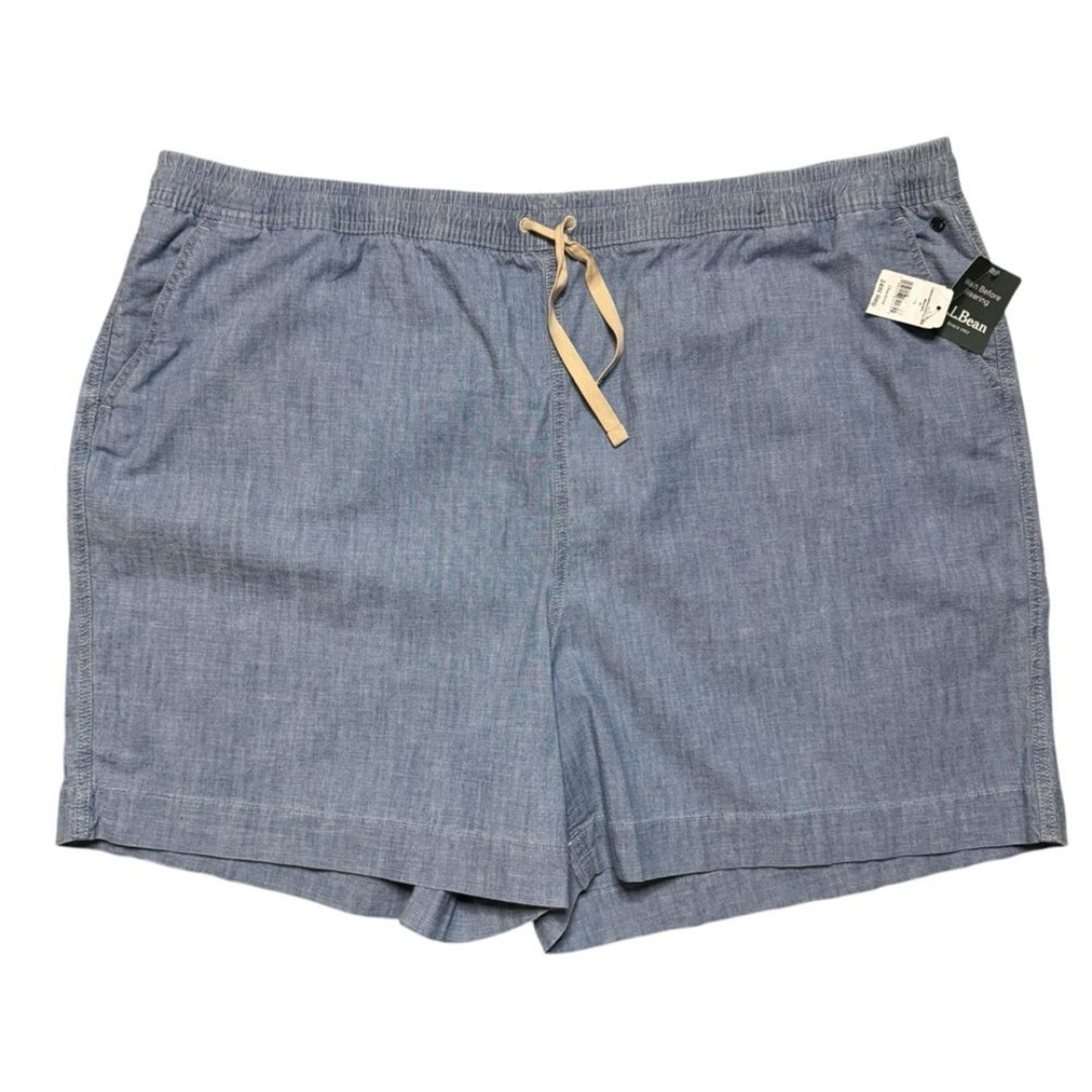 L.L. Bean Chambray Blue Pull On Women's Dock Shorts Plus Size 24W