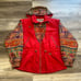 Vintage 80s 90s Fera Skiwear Red Womens M Full Zip Ski Snow Floral Hoodie