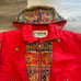 Vintage 80s 90s Fera Skiwear Red Womens M Full Zip Ski Snow Floral Hoodie