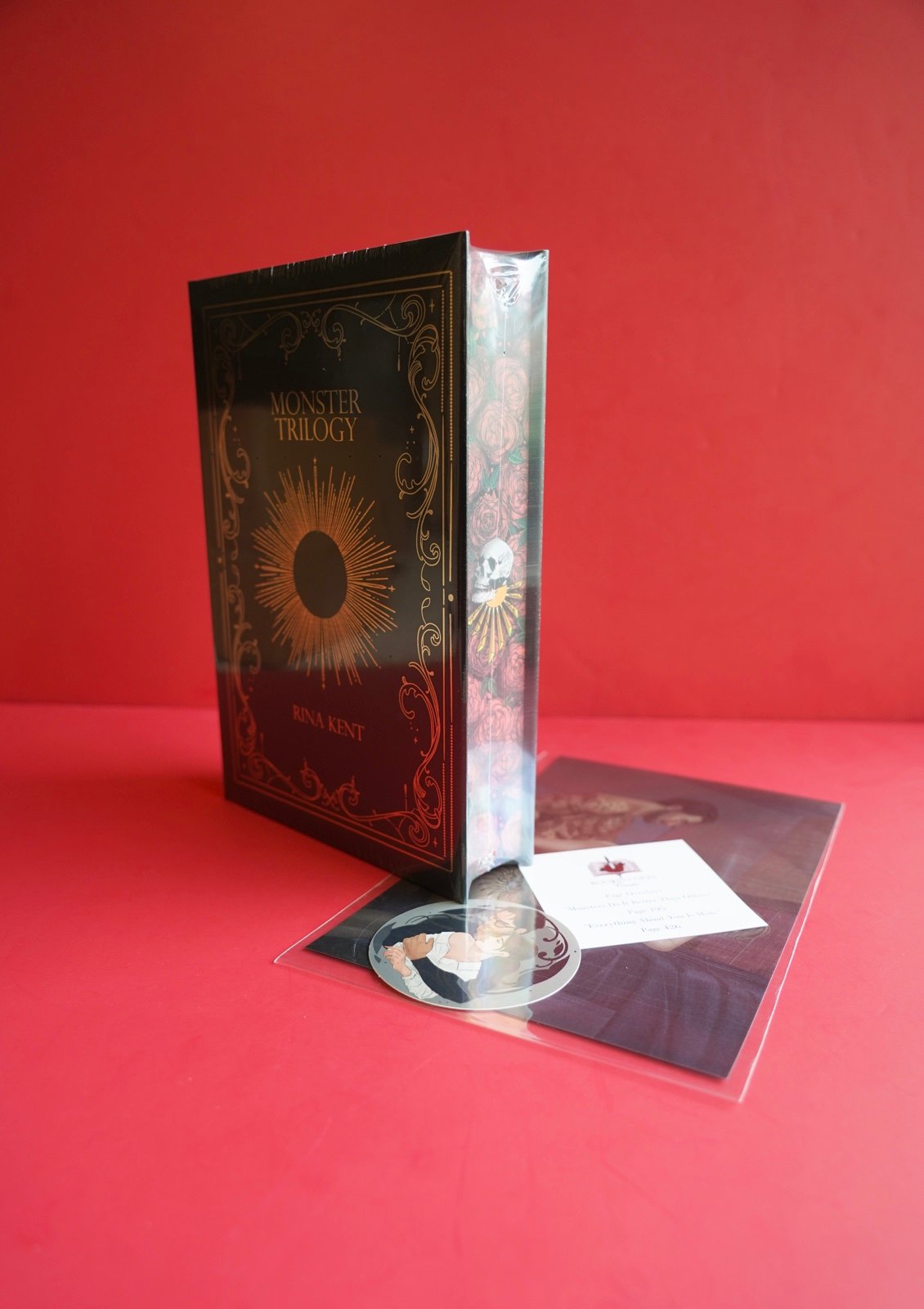 Monster Trilogy Books for Days Crate Red with Overlays by Rina Kent