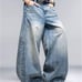 Deconstructed Washed Jeans
