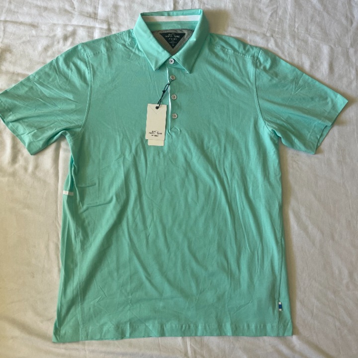 AdiPure By Adidas Blue Mint CNTRD Golf Polo Shirt
