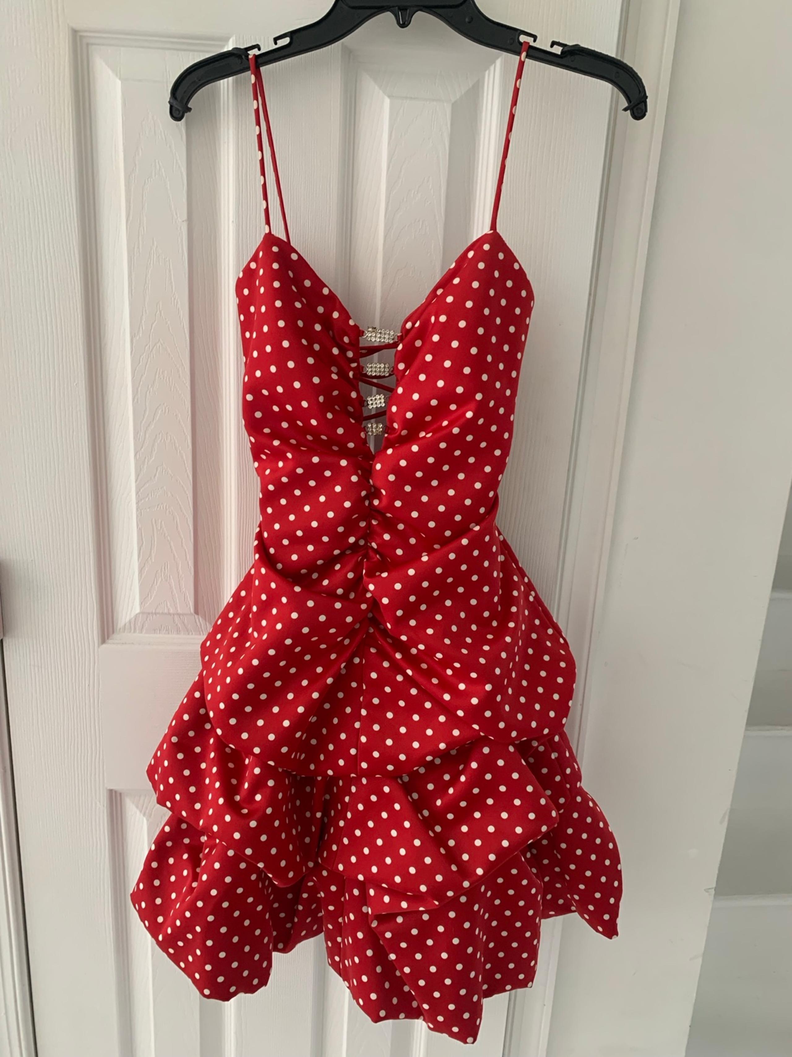 Vintage Red & White Polka Dotted Dress - Rare, Unique by Masquerade Dresses
