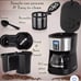 5-Cup Drip Coffee Maker, Automatic Brew Coffee Pot Machine with Built-In Burr Co