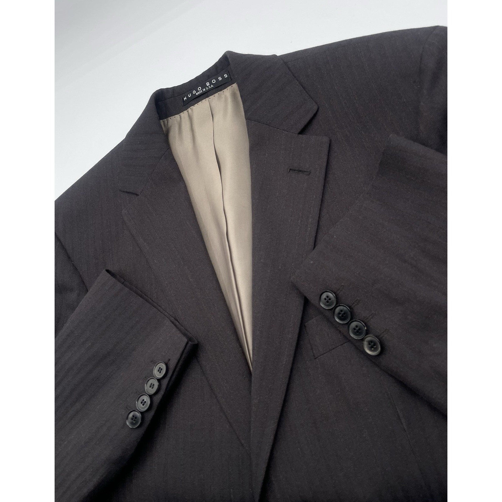 Hugo Boss Blazer Jacket Men's Sport Coat 38S Brown Wool Blend USA