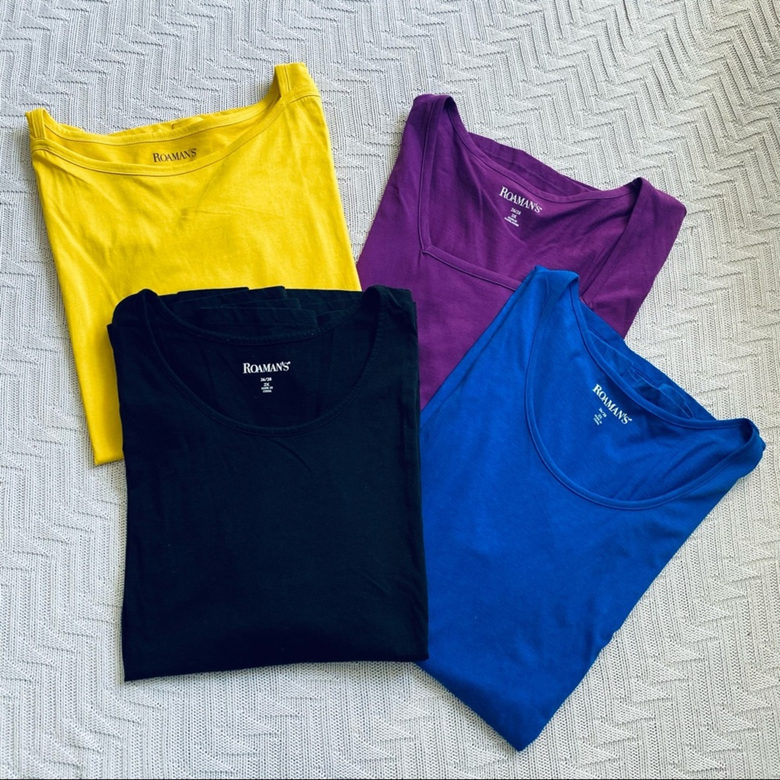 Roaman's short sleeve t-shirt, bundle of 4