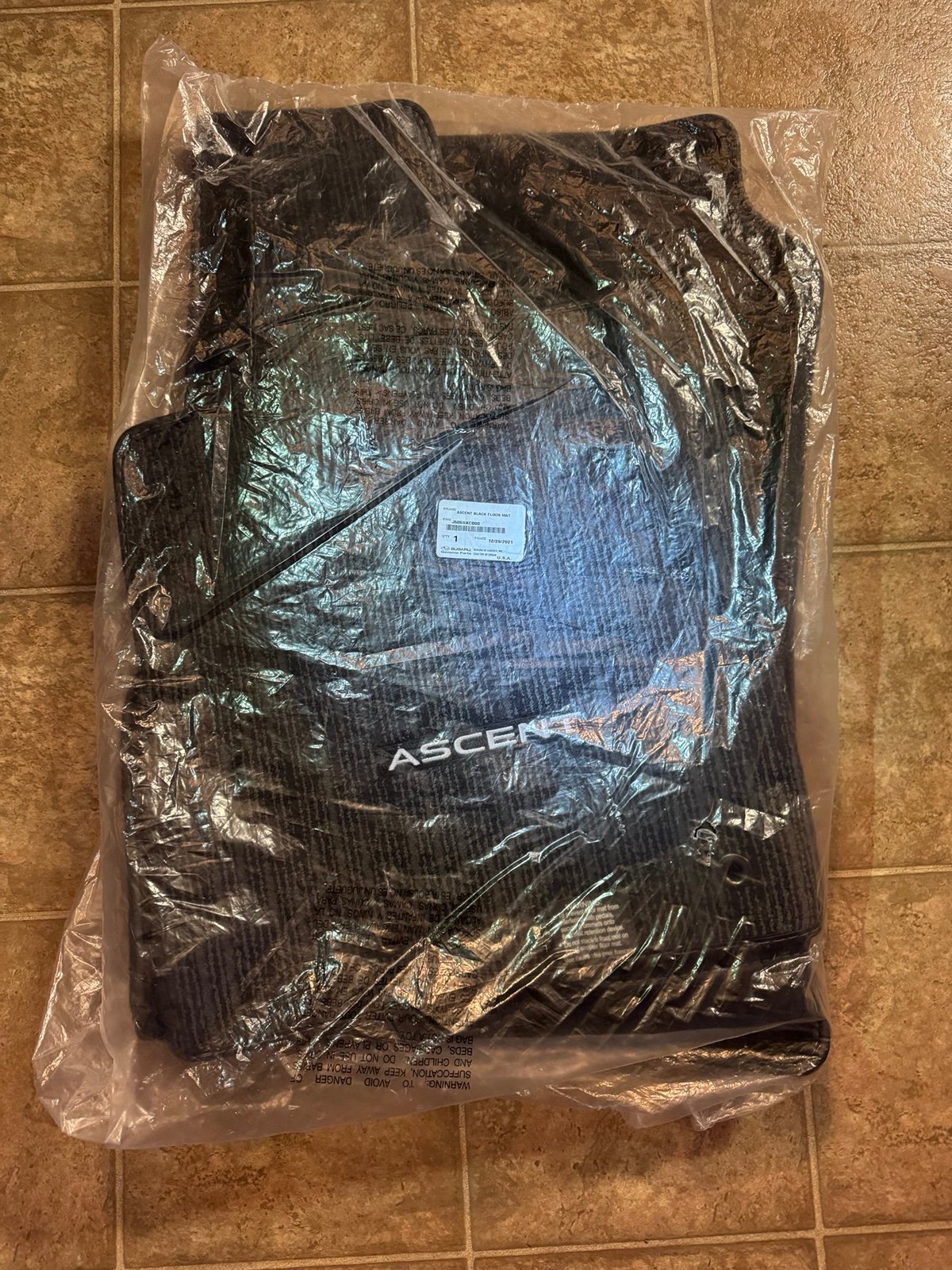 2022 Subaru Ascent Black Floor Mats