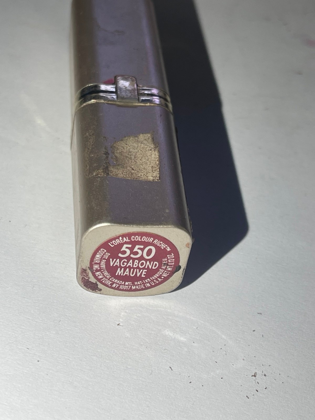 LOREAL Colour Riche Lipstick 550 VAGABOND MAUVE See Images Rare Item Read Below