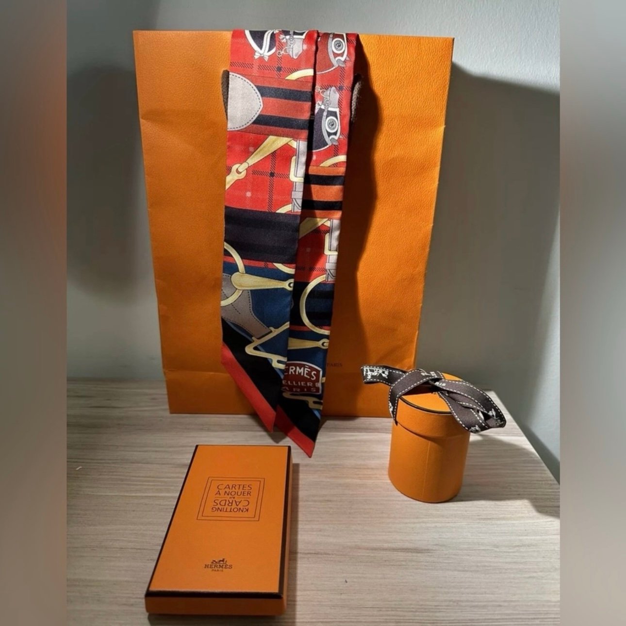 Hermes Multicolor Silk Brides De Gala Twilly Scarf