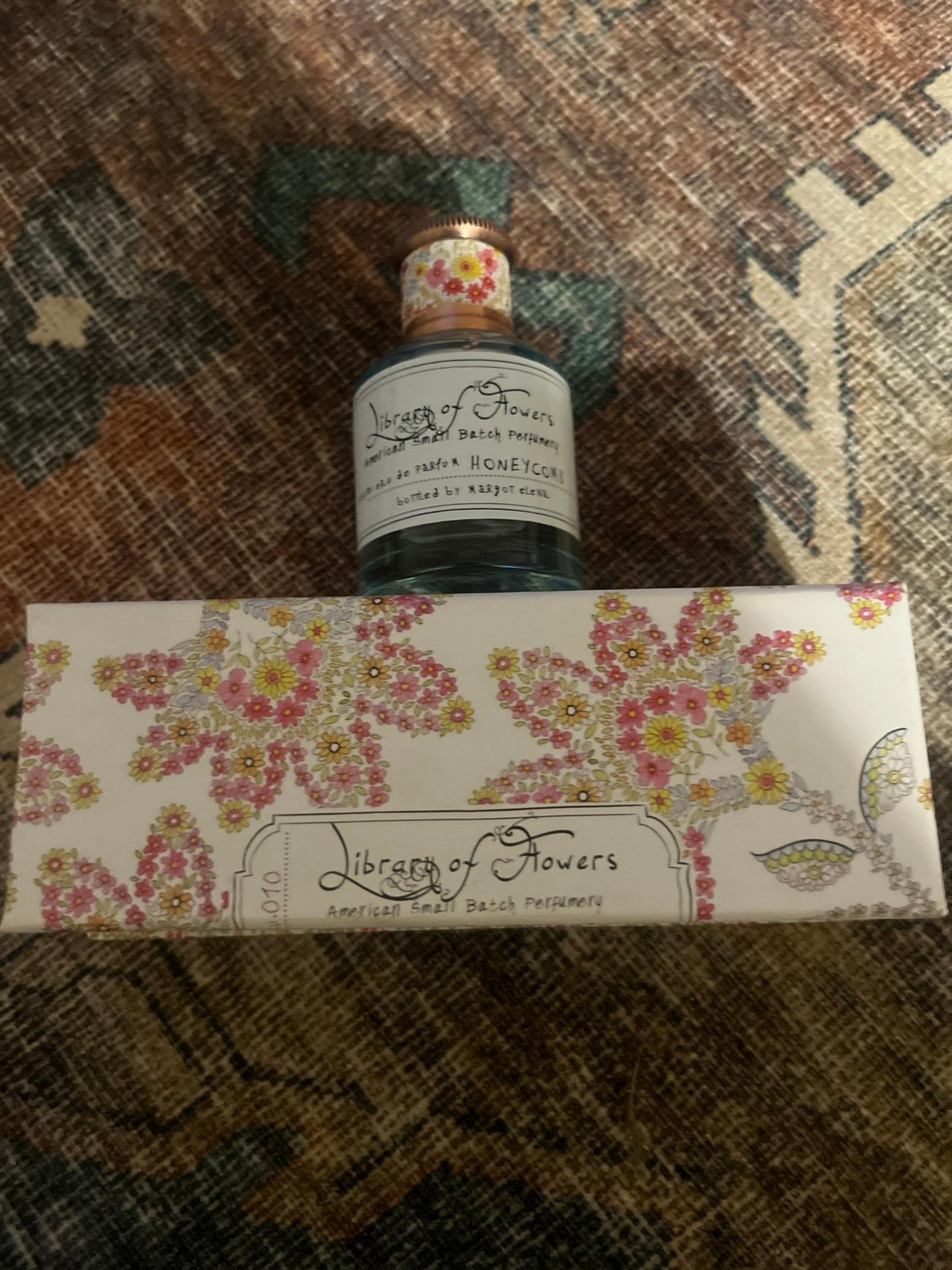 Library of Flowers small batch perfumes Honeycomb hand lotion and perfume