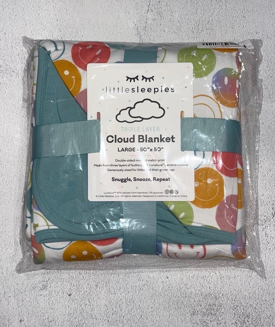 Little Sleepies Positive Vibes Cloud Blanket