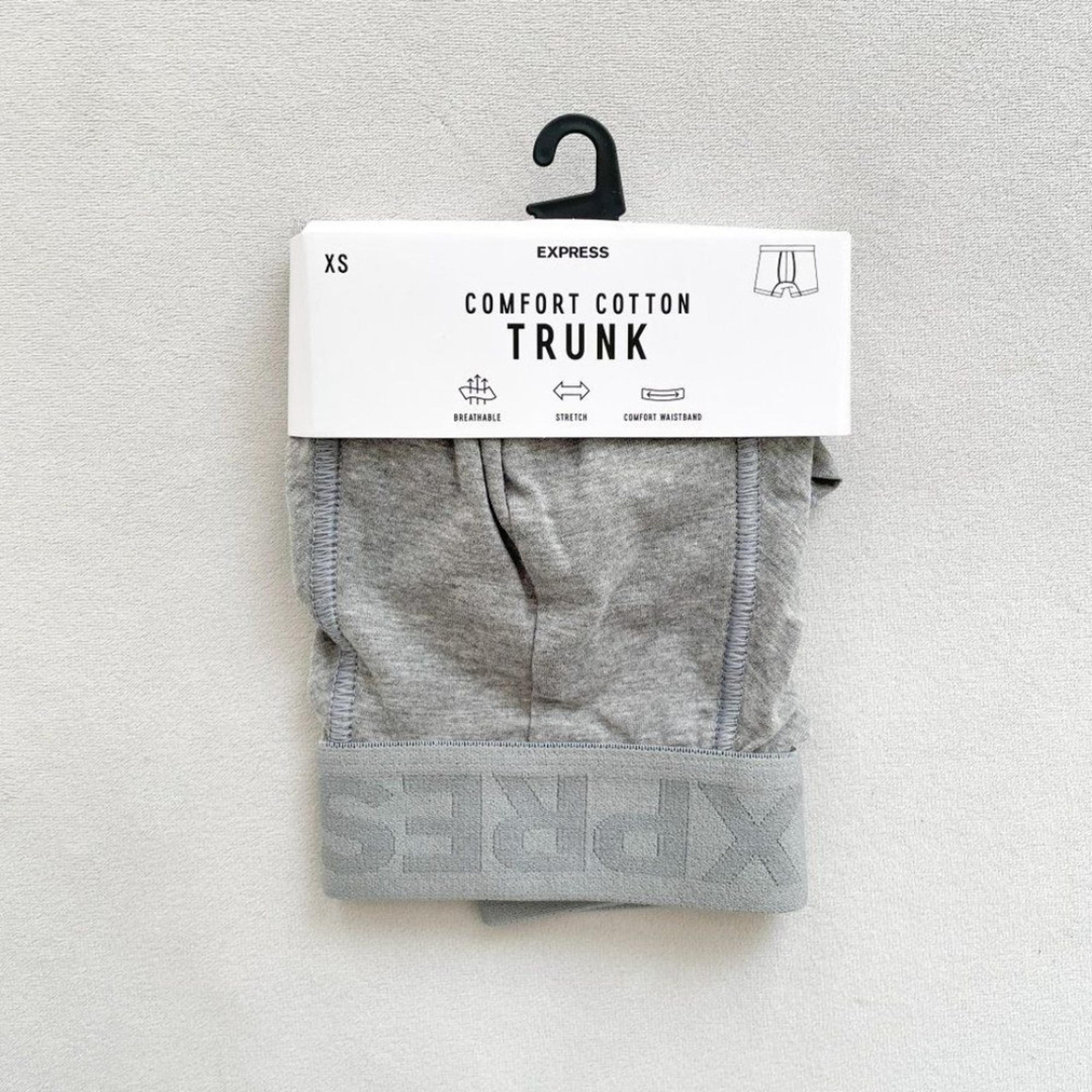 Express Light Grey Comfort Cotton Trunk Underwear Sleep Shorts