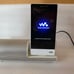 SONY Walkman NW-F805 White with speaker, charger, and cover included.