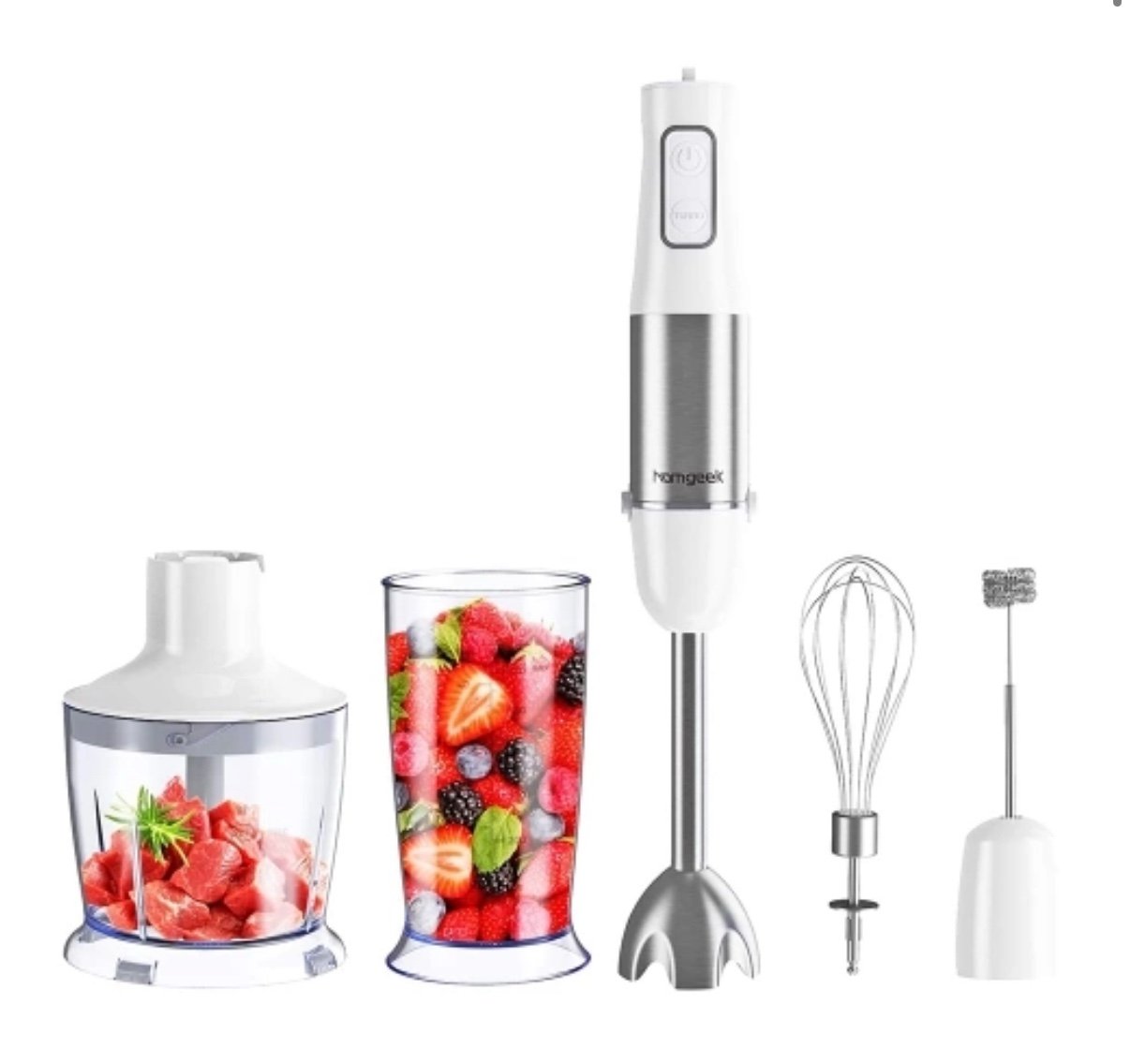Homgeek 5-in-1 Hand Blender Set