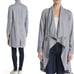 115 Max Jeans Vetiver Gray Grey Tencel Drape Long Length Jacket Sm New Cardigan