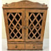 Vtg Miniature Curio Table-Top or Wall Hanging Display Cabinet Wood Farmhouse