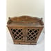 Vtg Miniature Curio Table-Top or Wall Hanging Display Cabinet Wood Farmhouse