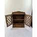 Vtg Miniature Curio Table-Top or Wall Hanging Display Cabinet Wood Farmhouse