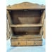 Vtg Miniature Curio Table-Top or Wall Hanging Display Cabinet Wood Farmhouse