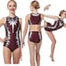 Alexandra Collection dance Harmony Zipper Front Leotard Burgundy Adult medium