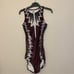 Alexandra Collection dance Harmony Zipper Front Leotard Burgundy Adult medium