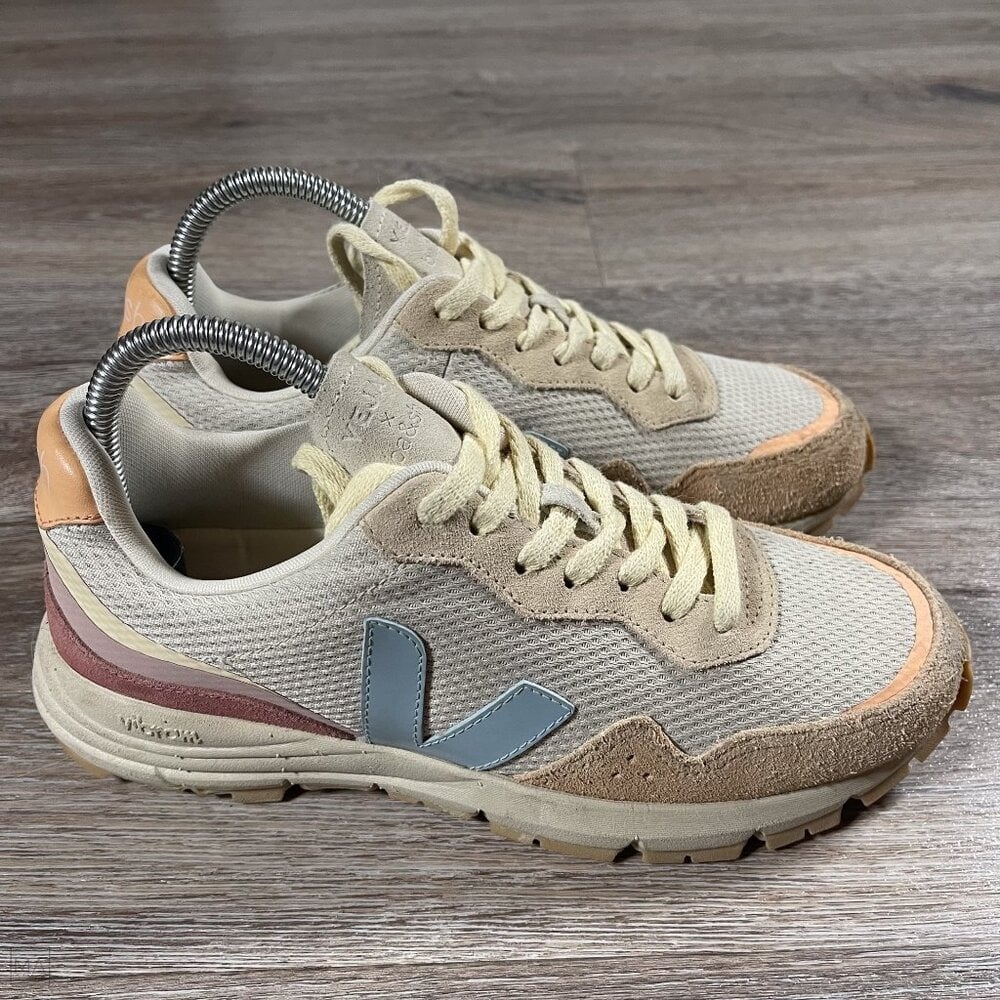 Veja x ba&sh Women's Shoes Colorblock Neutral Lace Up Size 8 Beige