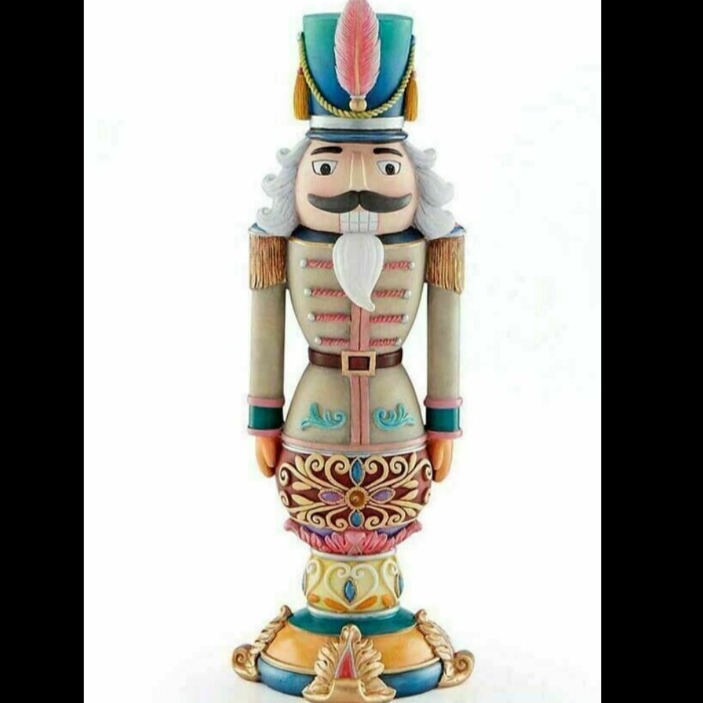 Lenox Merry and Bright Gray Nutcracker Figurine 12.5 #890272 New Box Christmas