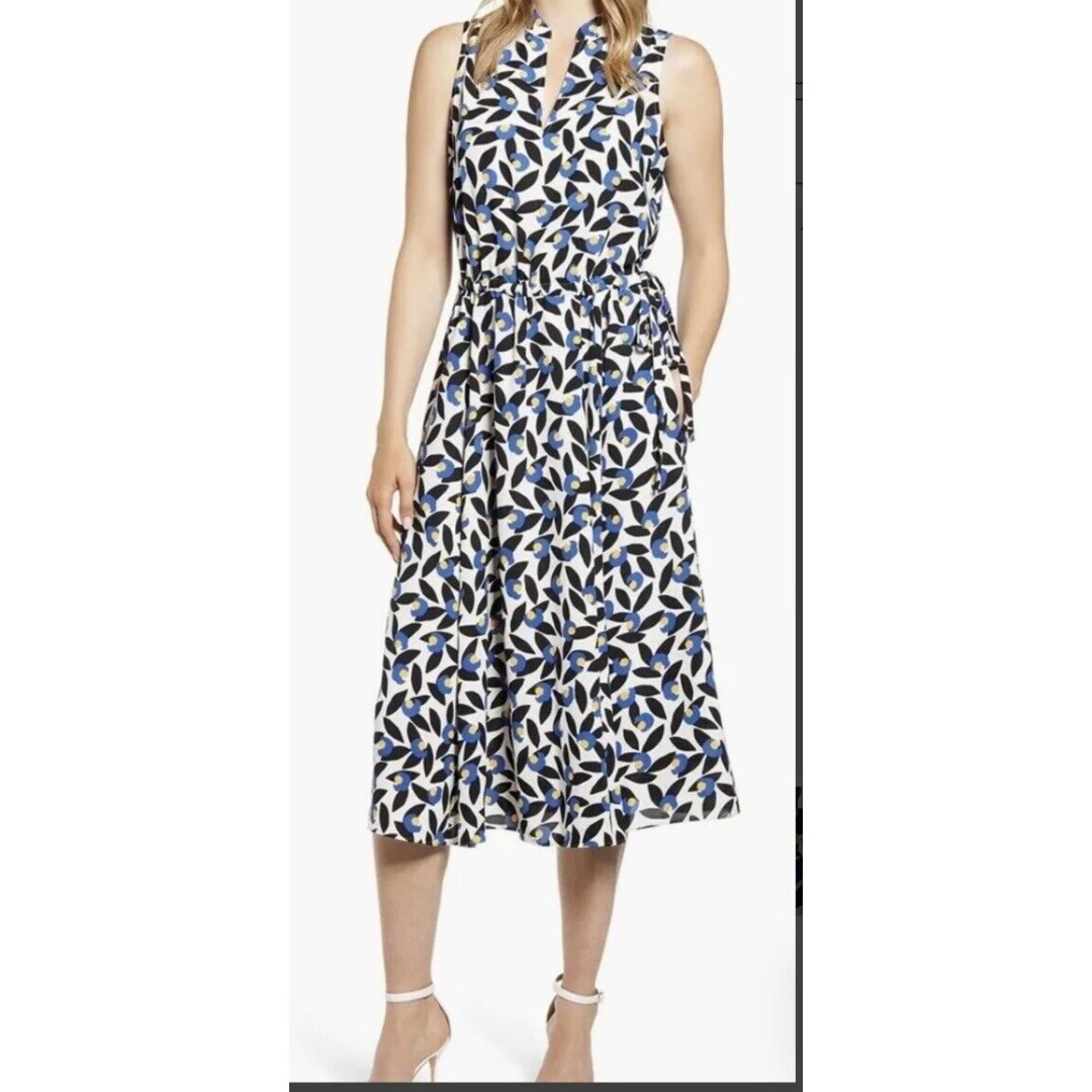 Anne Klein Filigree Print Midi Women’s Dresses Size Small S