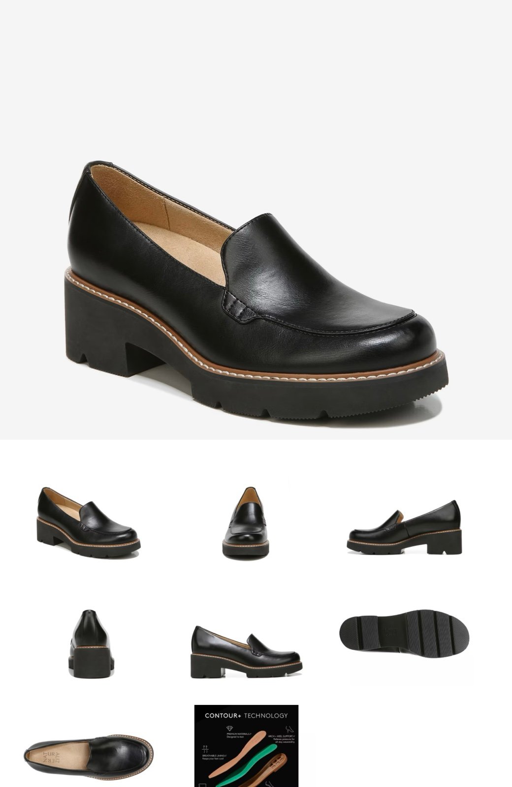 Naturalizer cabaret black leather loafers