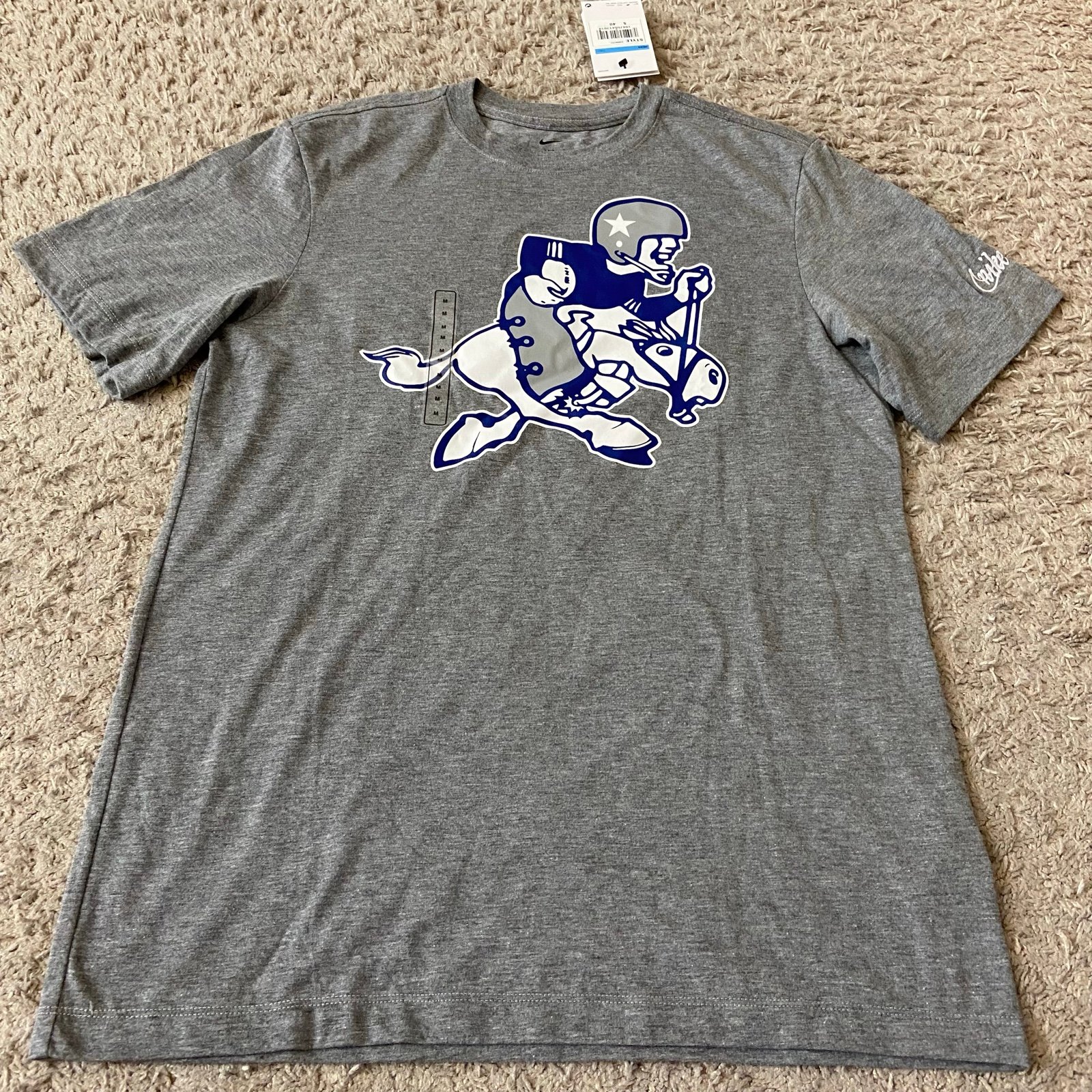 Men’s Nike x NFL Dallas Cowboys Throwback Logo Grey T-Shirt