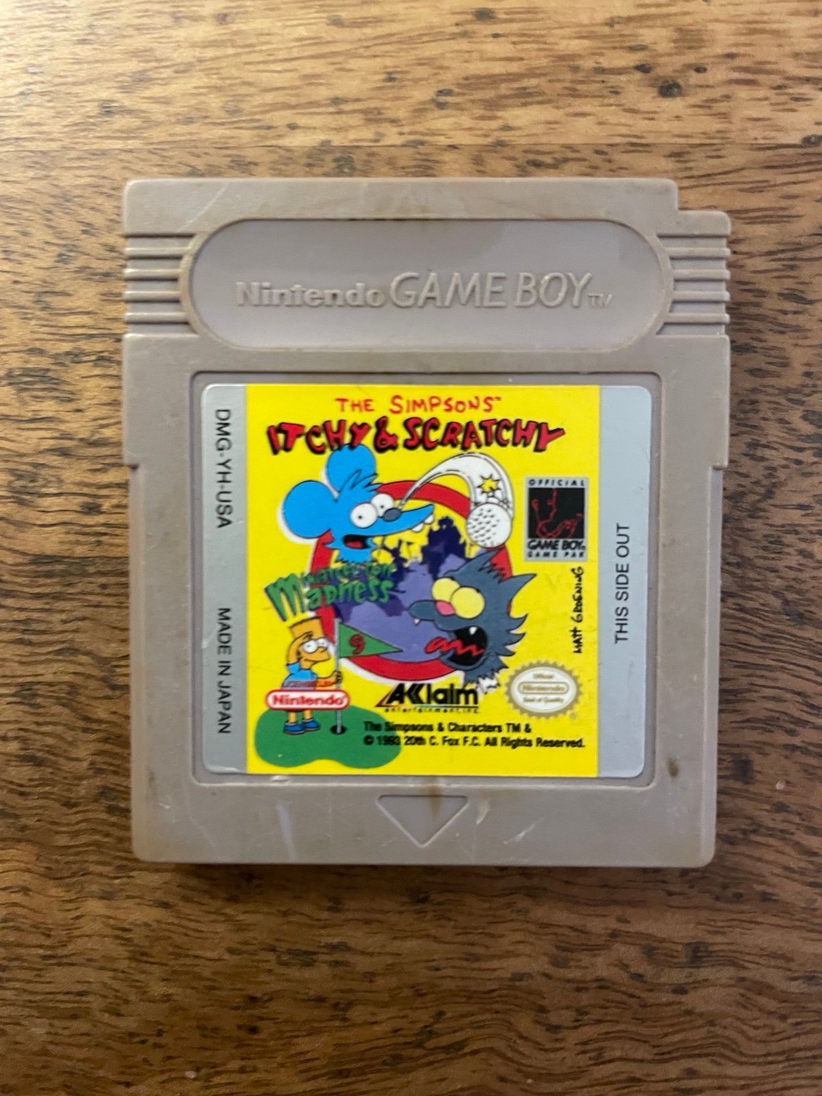 RARE! The Simpsons Itchy and Scratchy Miniature Golf Madness Nintendo Gameboy