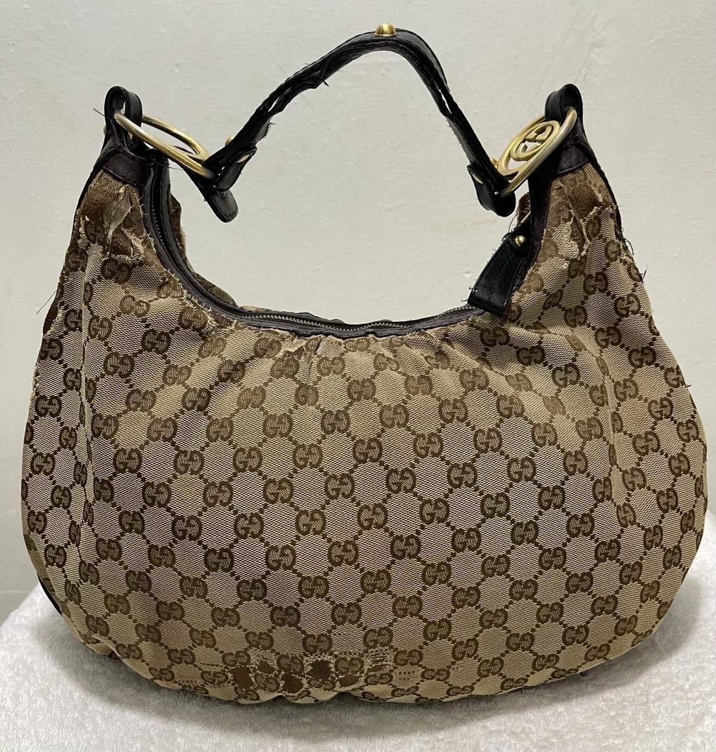 Gucci Interlocking Hobo GG canvas Bag