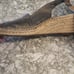 Clarks Petrina Rhea Espadrille sandal in gold and denim