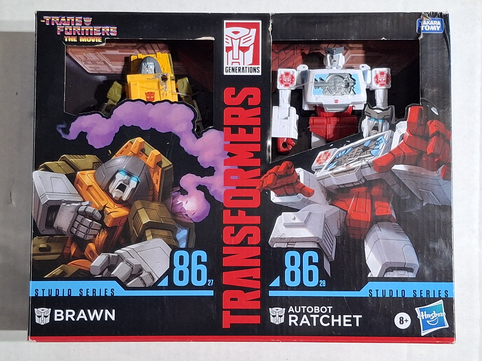 Transformers Studio 86 Series 2pk Brawn & Rachet Battle Damage Figures