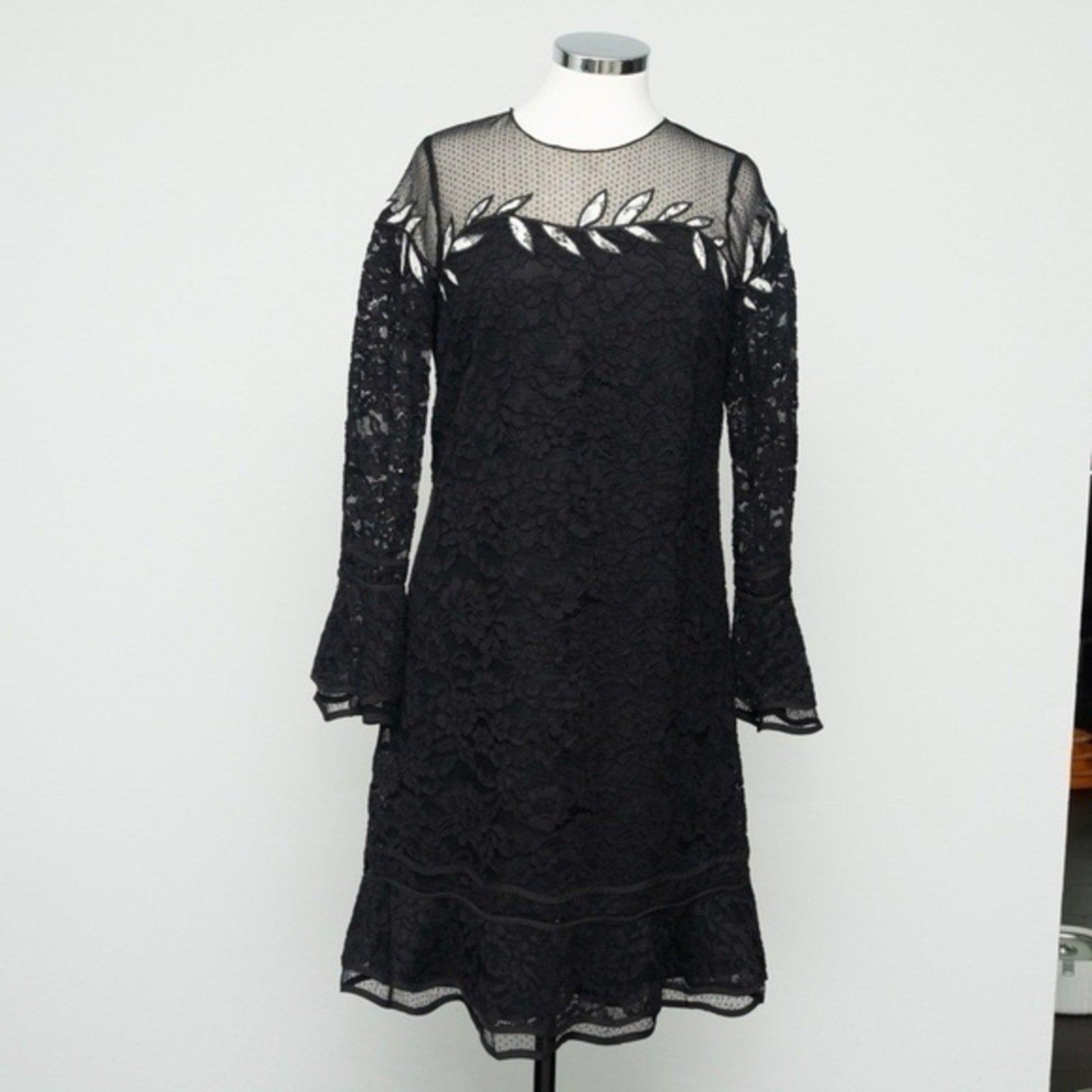Shani. Embroidered Lace Long Sleeve Dress.
