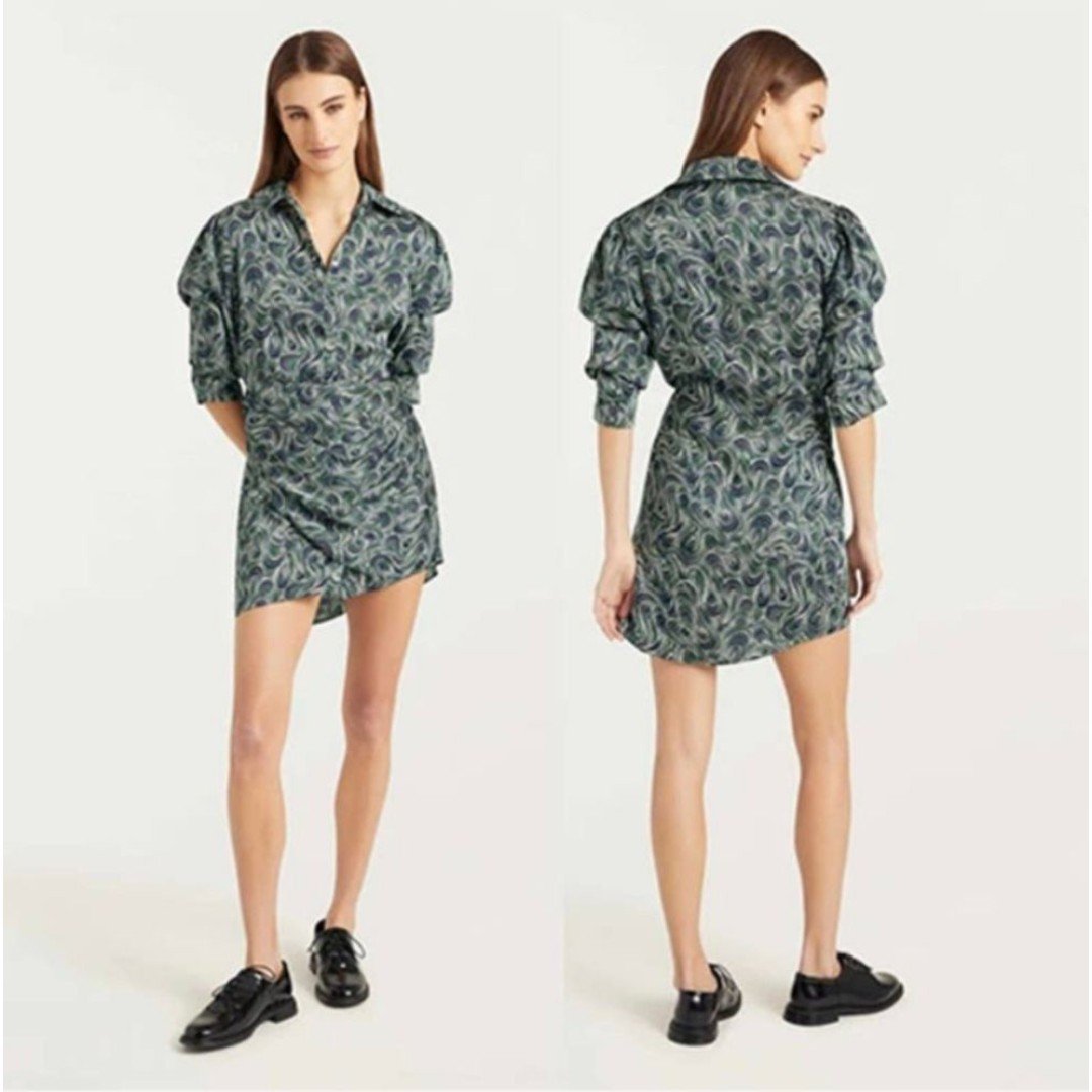 Cinq a Sept Janine Faux Wrap Short Sleeve Mini Dress NWT Size 6
