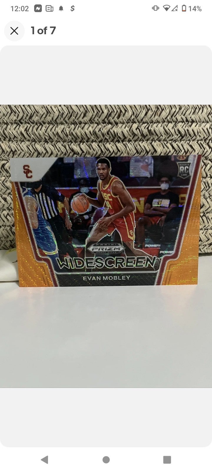 EVAN MOBLEY RC 2021-22 PANINI PRIZM DRAFT ORANGE PULSAR Widescreen SP /75 Rare.