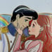 PinsbyWafa Ariel and Eric Heart pin LE85 with original backing