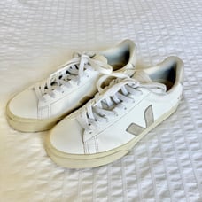 Women’s White Veja Campo Natural Suede Sneakers