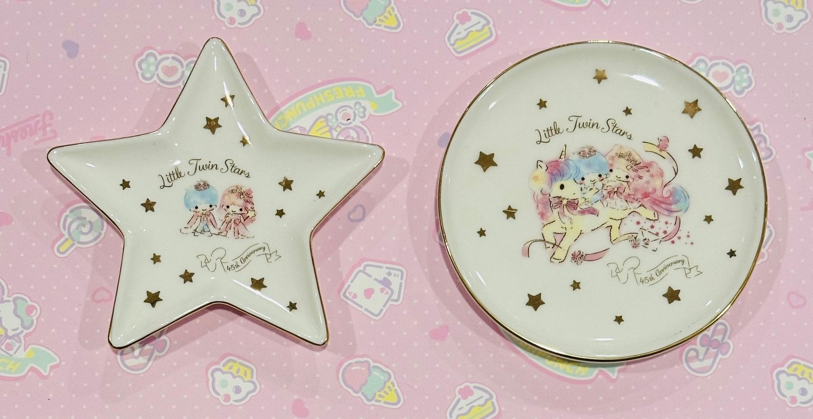 New✨Sanrio Little Twin Star 45th Anniversary 2-Piece Ceramic Accessories Trinket