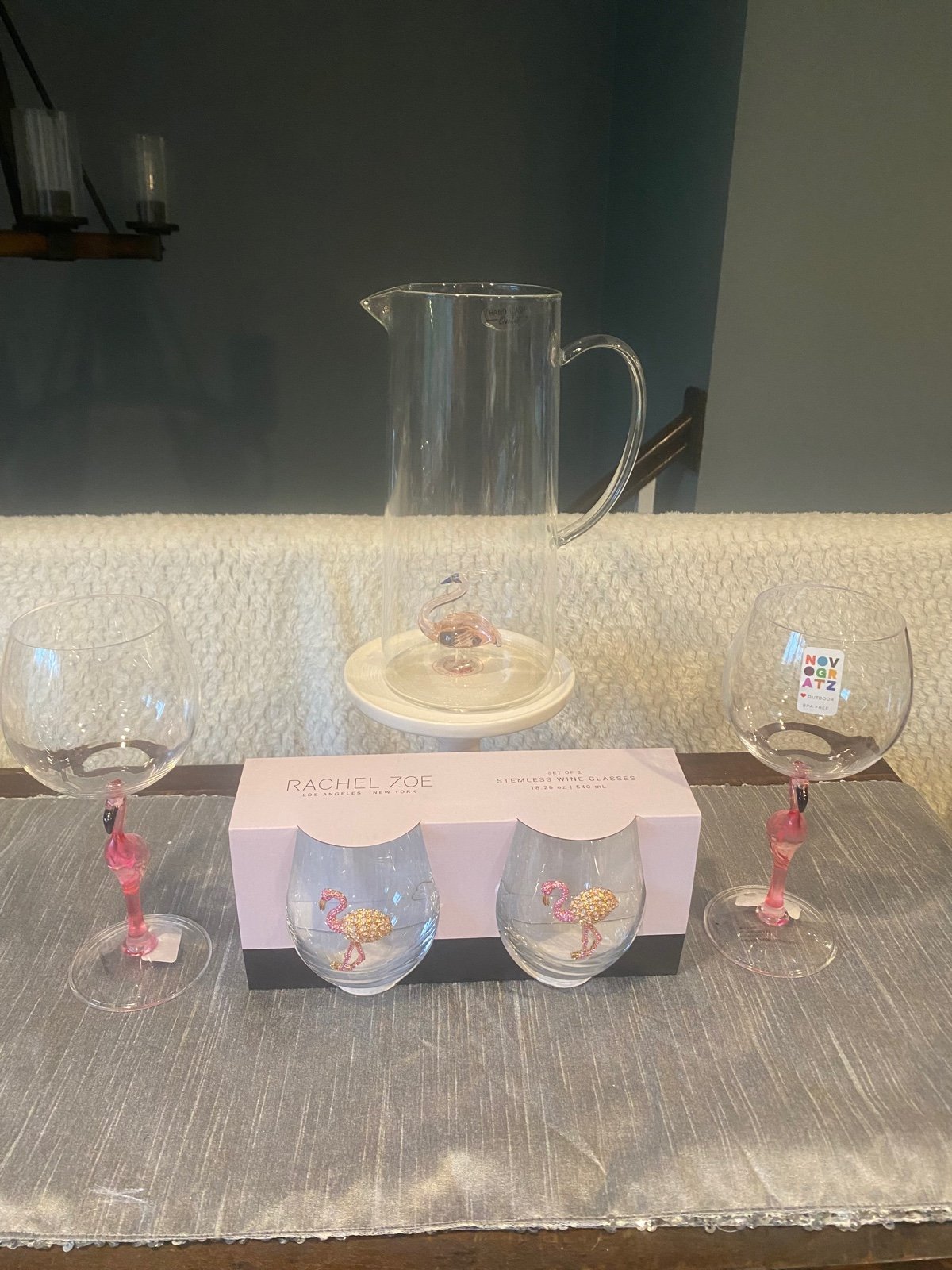 Flamingo drinkware (5 items)