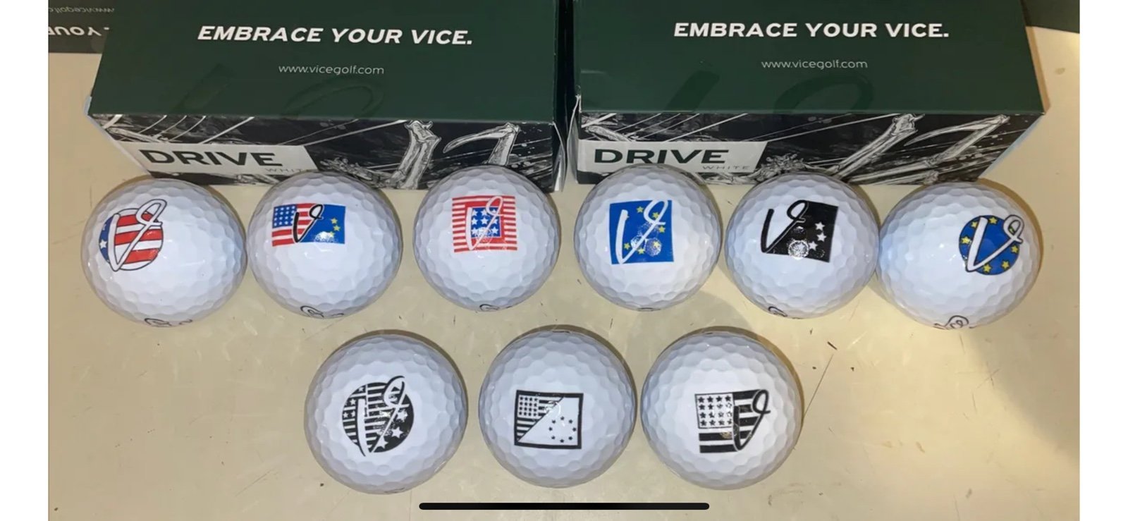 Vice RYDER CUP edition golf balls new