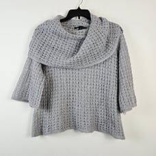 Robert Rodriguez Mohair Wool blend Sweater Size Small Gray Open Weave