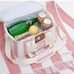 Cooler Bag Bundle Pink Crew Stripe Print and yellow gold
