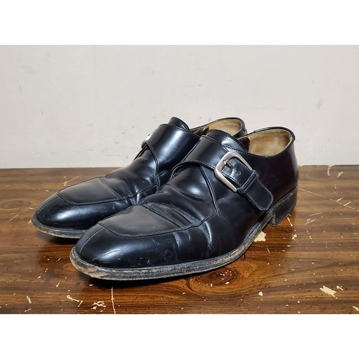 To Boot New York Adam Derrick Monk Strap Shoes Black Leather Size 10